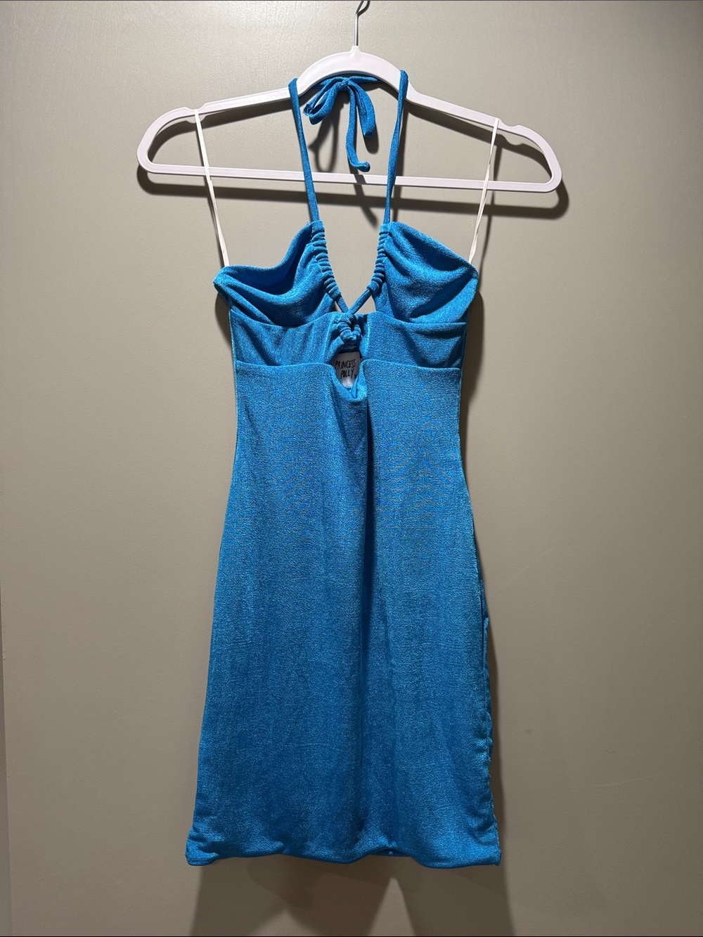 Princess Polly Bright Blue Halter Mini Dress xs size 2
